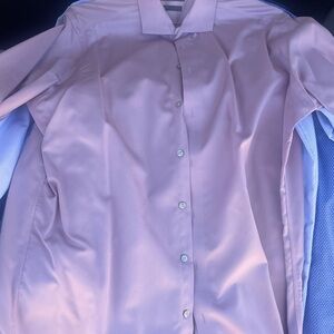 Big & Tall Calvin Klein Light Pink Button-Up Shirt